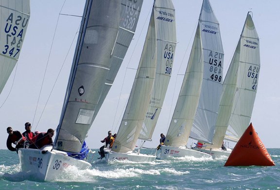 Day 3 is a long day of racing at Key West 2005 photo copyright Jack Hardway / www.LighthouseTechnologies.net taken at  and featuring the Melges 24 class