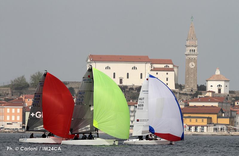 Day 1 of the Melges 24 European Sailing Series in Portoroz photo copyright Andrea Carloni / IM24CA taken at Yachting Club Portorož and featuring the Melges 24 class