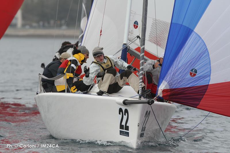 Day 1 of the Melges 24 European Sailing Series in Portoroz photo copyright Andrea Carloni / IM24CA taken at Yachting Club Portorož and featuring the Melges 24 class