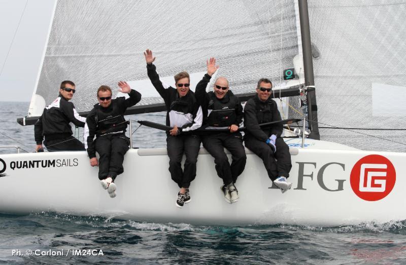 EFG Bank SUI684 win the Melges 24 European Sailing Series event 1 in Portoroz photo copyright Andrea Carloni / IM24CA taken at Yachting Club Portorož and featuring the Melges 24 class