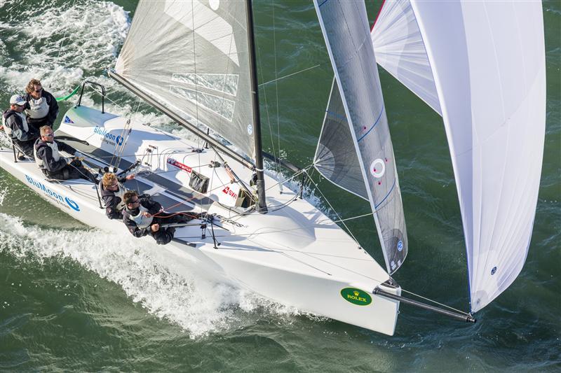 Franco Rossini's Blu Moon in the Melges 24 class on day 2 of the Rolex Big Boat Series in San Francisco photo copyright Daniel Forster / Rolex taken at St. Francis Yacht Club and featuring the Melges 24 class