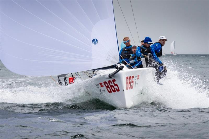 PACIFIC YANKEE USA865 of Drew Freides with Nic Asher, Charlie Smythe, Alec Anderson and Mark Ivey - new Melges 24 World Champions - Melges 24 World Championship 2023 - Middelfart, Denmark - photo © Mick Knive Anderson