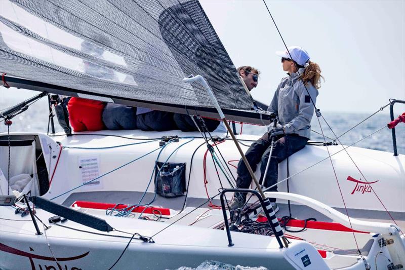 Kathrin Wagner helming her Tinka USA757 at the 2024 Melges 24 U.S. Nationals in Santa Barbara photo copyright Sharon Green taken at Santa Barbara Yacht Club and featuring the Melges 24 class