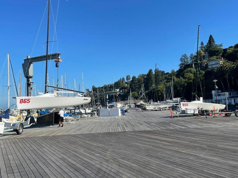 Melges 24s started to arrive at the San Francisco Yacht Club - photo © Matthew Sessions