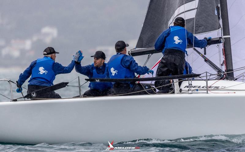 Cuyler Morris and tactician Manu Weiller on Dark Horse USA870 on Day 4 - 2024 Melges 24 European Championship - Split, Croatia - photo © JK Split / IM24CA / Zerograddinord