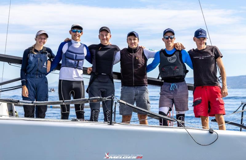 Roko Stambuk's The Pimp CRO358 sailing on six at the Melges 24 European Championship 2024 in Split, Croatia  photo copyright IM24CA / Zerogradinord taken at  and featuring the Melges 24 class