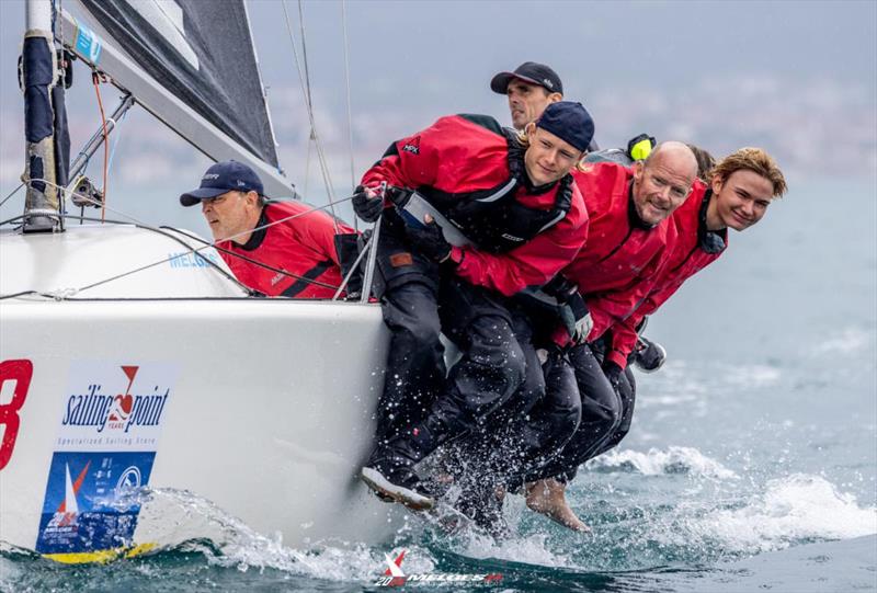 Carl Akerson's Sitting Duck SWE508 sailing on six at the Melges 24 European Championship 2024 in Split, Croatia  - photo © IM24CA / Zerogradinord