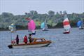 Tom Gillard and Rachael Gray lead from Tim Saxton and Holly Macarthur during the Allen Merlin Rocket Inlands at Bristol Corinthian © Kate Lee