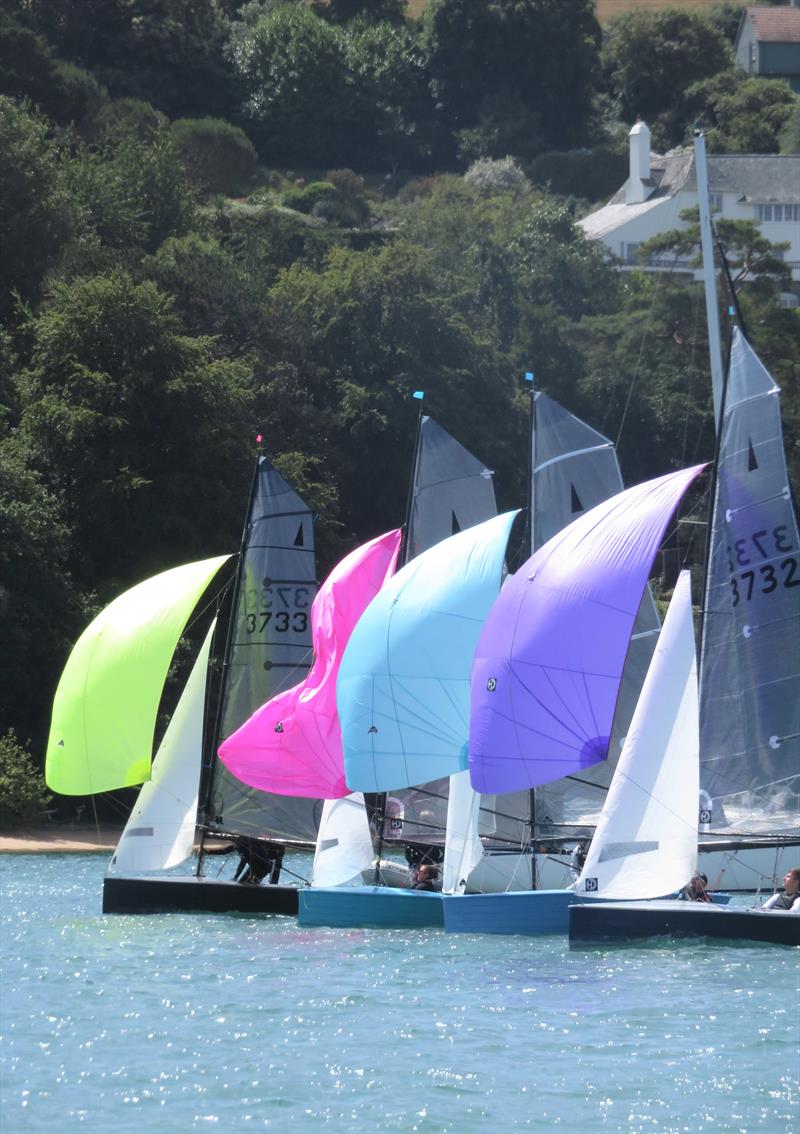 Salcombe Gin Merlin Rocket Salcombe Yacht Club Week Sunday morning race photo copyright Malcolm Mackley taken at Salcombe Yacht Club and featuring the Merlin Rocket class