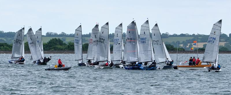 Lining up for the final race of the Allen Merlin Rocket Inlands at Bristol Corinthian photo copyright Patrick Blake taken at Bristol Corinthian Yacht Club and featuring the Merlin Rocket class