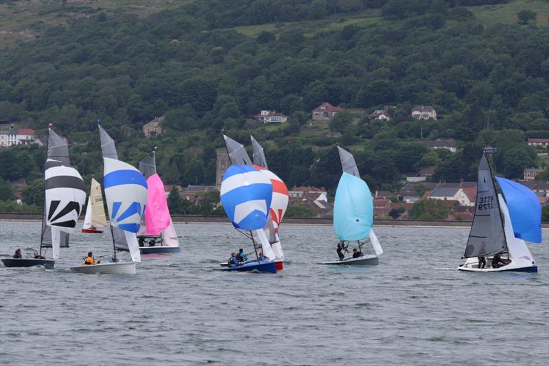 Under spinnaker on one of the many runs during the Allen Merlin Rocket Inlands at Bristol Corinthian photo copyright Kate Lee taken at Bristol Corinthian Yacht Club and featuring the Merlin Rocket class