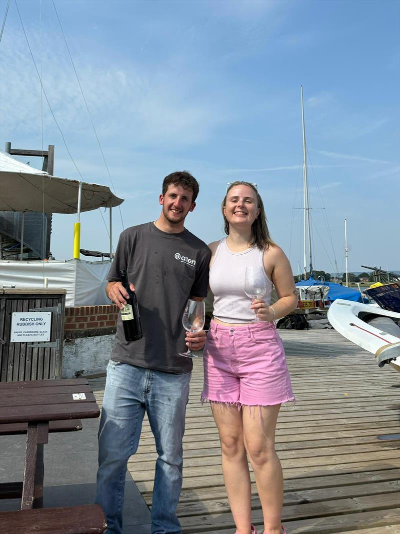 Ollie Meadowcroft and Anna Aylward event winners at the Merlin Rocket Youth Championship photo copyright Freya Lillywhite taken at Itchenor Sailing Club and featuring the Merlin Rocket class