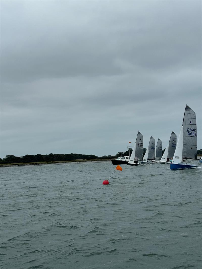 Close racing at the Merlin Rocket Youth Championship at Itchenor Sailing Club photo copyright Sophie Yeoman taken at Itchenor Sailing Club and featuring the Merlin Rocket class