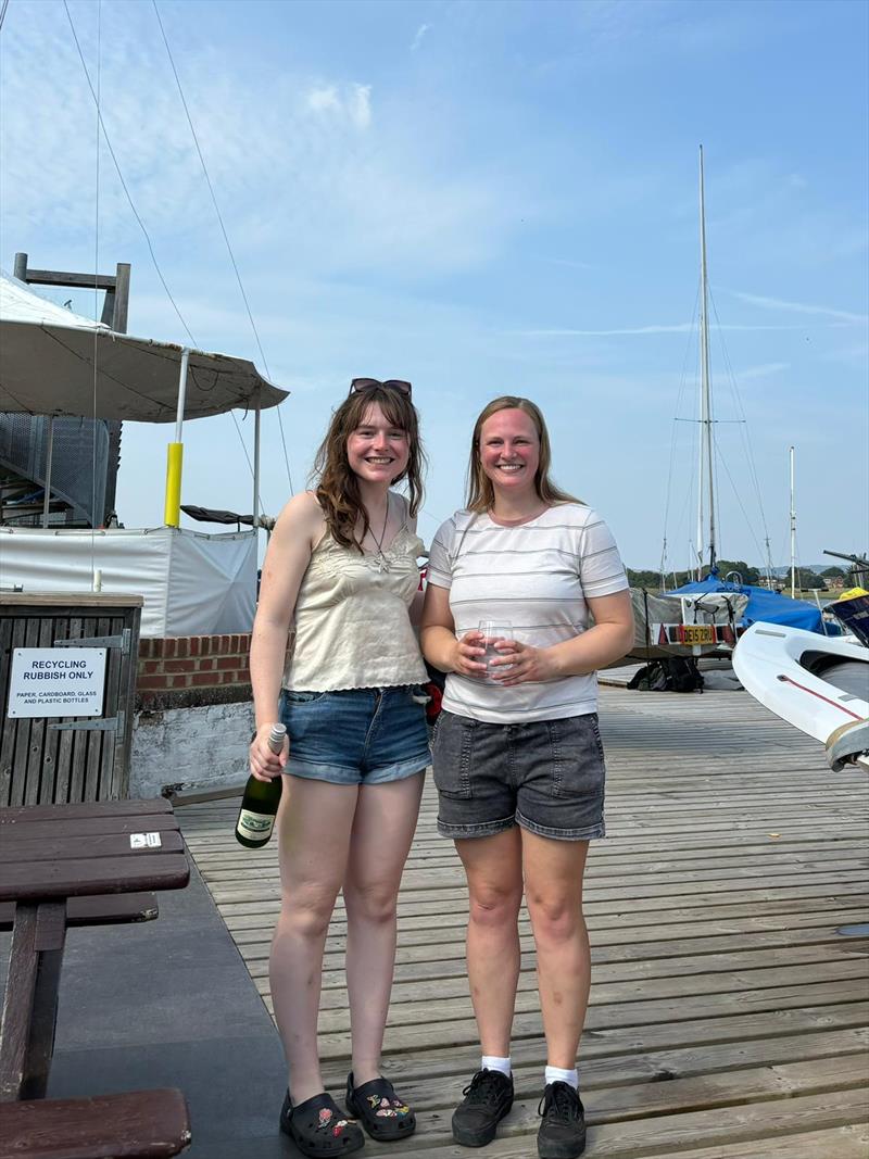 Isobel Stewart and Mary Henderson- White Second overall at the Merlin Rocket Youth Championship photo copyright Freya Lillywhite taken at Itchenor Sailing Club and featuring the Merlin Rocket class