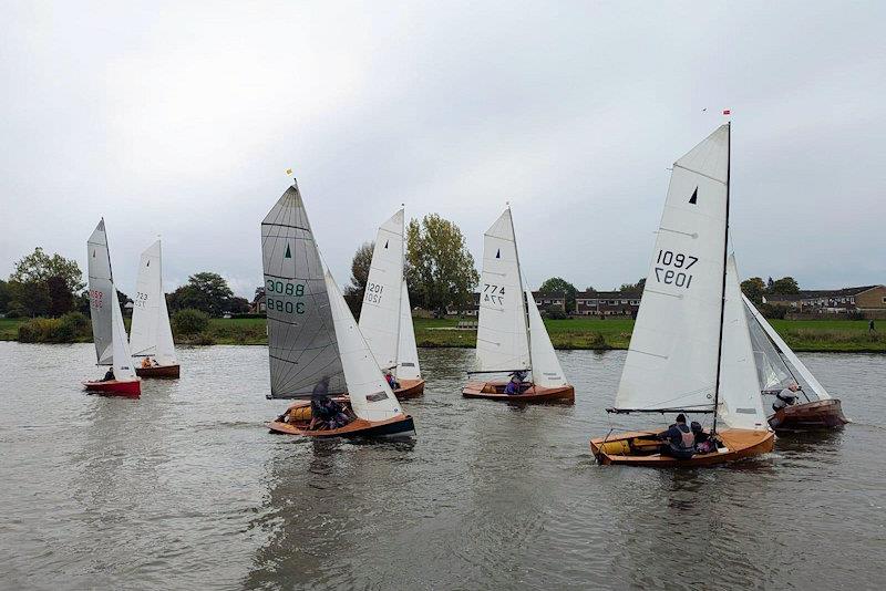 Close after the start - Merlin Rocket DeMay and Thames Series at Hampton photo copyright Emma Bunner taken at Hampton Sailing Club and featuring the Merlin Rocket class