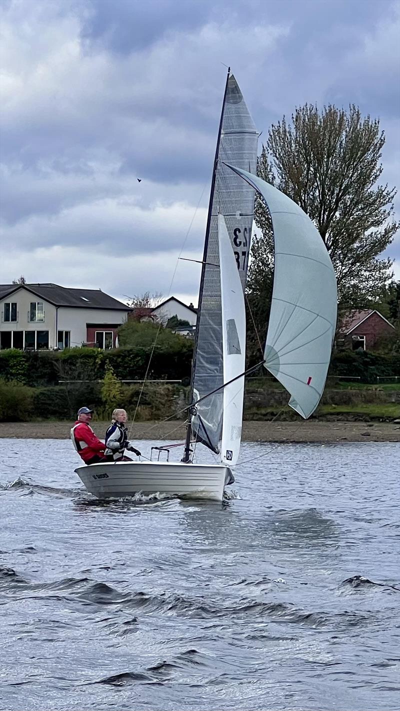 Les Bithell and Emma Turner win Bronze Fleet in the Merlin Rocket Felucca Trophy at Hollingworth Lake photo copyright Steve Richardson taken at Hollingworth Lake Sailing Club and featuring the Merlin Rocket class