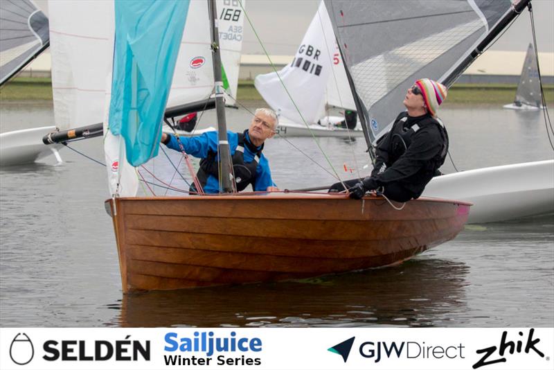 A light wind Bloody Mary photo copyright Tim Olin / www.olinphoto.co.uk taken at Queen Mary Sailing Club and featuring the Merlin Rocket class