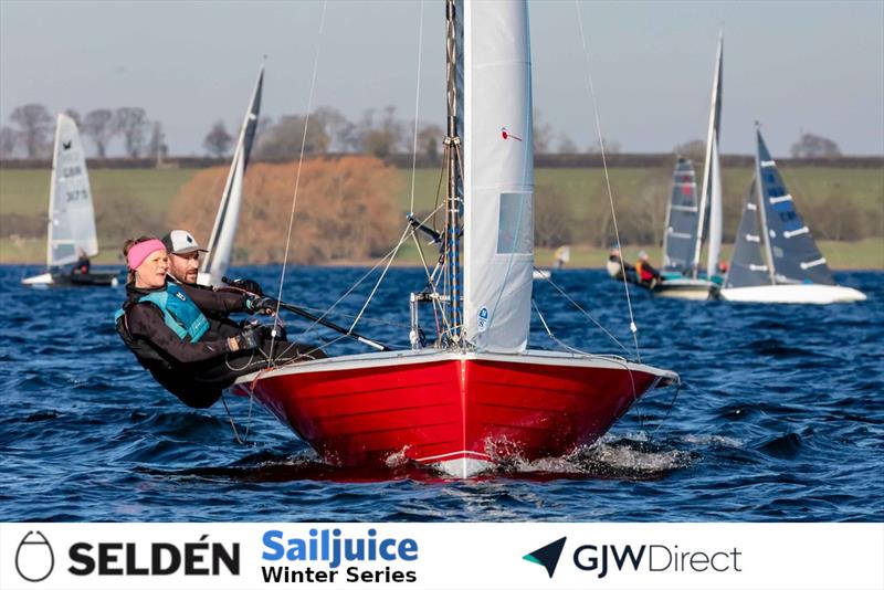 Tom Gillard and Rachael Gray win the John Merricks Tiger Trophy at Rutland Sailing Club photo copyright Tim Olin / www.olinphoto.co.uk taken at Rutland Sailing Club and featuring the Merlin Rocket class