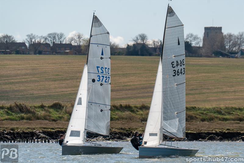 Mark Stockbridge and Tre Jacobs finish ahead of Ben Harden and Steve Hall - Merlin Rocket Allen South East Series at Royal Corinthian, Burnham - photo © Petru Balau Sports Photography / sports.hub47.com