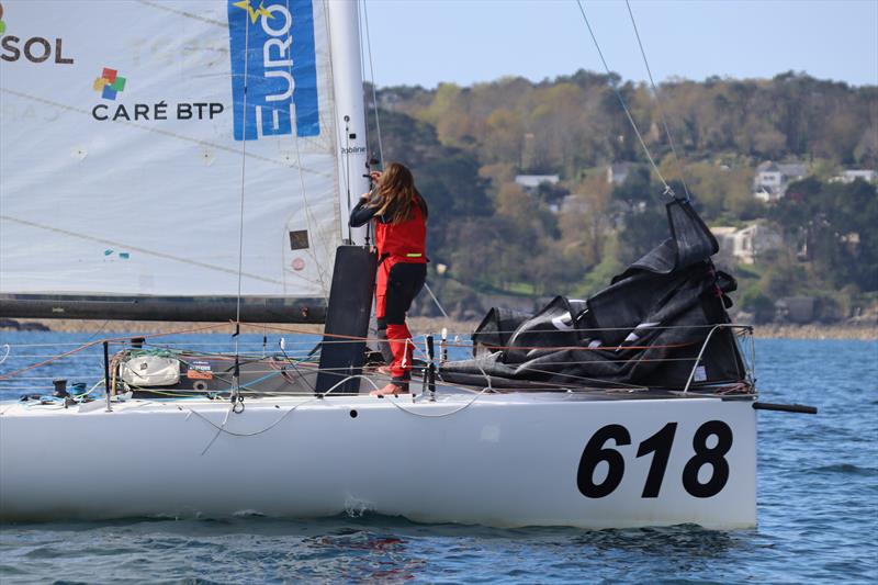 Ambre training in her Mini 6.50 FRA 618 photo copyright www.ambresails.com taken at  and featuring the Mini Transat class