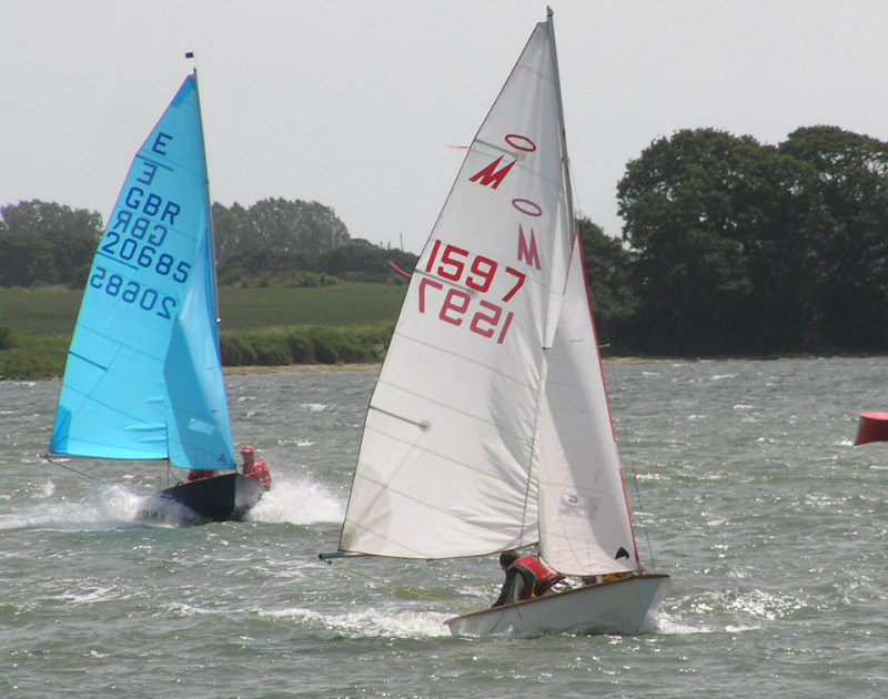 Spray and sun characterised Dell Quay SC’s regatta photo copyright Liz Sagues taken at Dell Quay Sailing Club and featuring the Miracle class