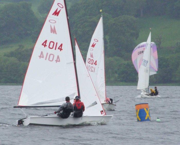 Exciting racing at the Welsh Area Championships photo copyright John Hunter taken at Bala Sailing Club and featuring the Miracle class