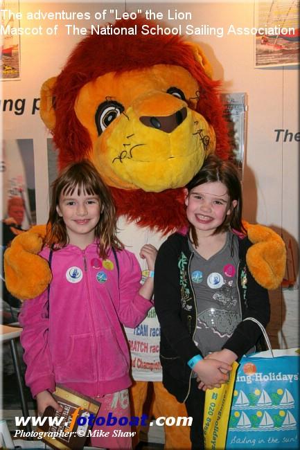 The adventures of 'Leo' the NSSA lion at the RYA Volvo Dinghy Show photo copyright Mike Shaw / www.fotoboat.com taken at RYA Dinghy Show