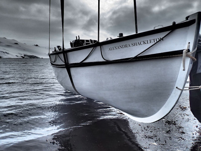 Shackleton Epic expedition vessel Alexandra Shackleton splashed down near Arctowski Base, King George Island photo copyright A.Kumar taken at 