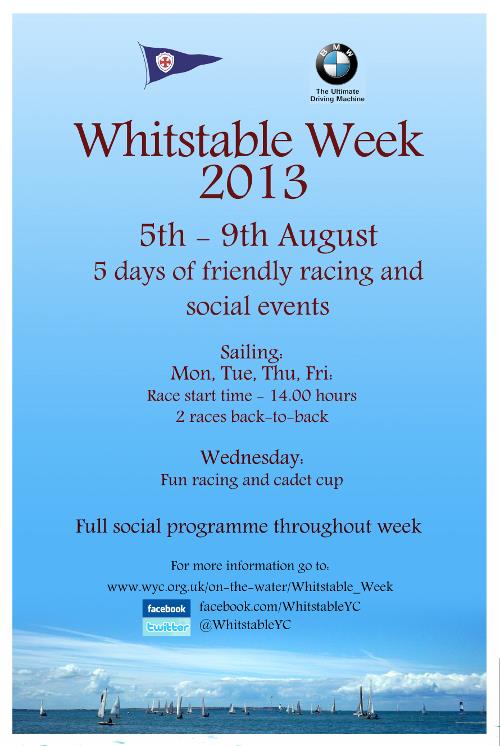 Whitstable Week Poster photo copyright Whitstable Yacht Club taken at Whitstable Yacht Club