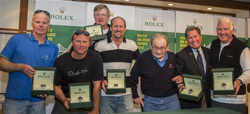 Winners of Trophies and Rolex Oyster Perpetual Submariner Watches at the Rolex Big Boat Series in San Francisco - photo © Daniel Forster / Rolex