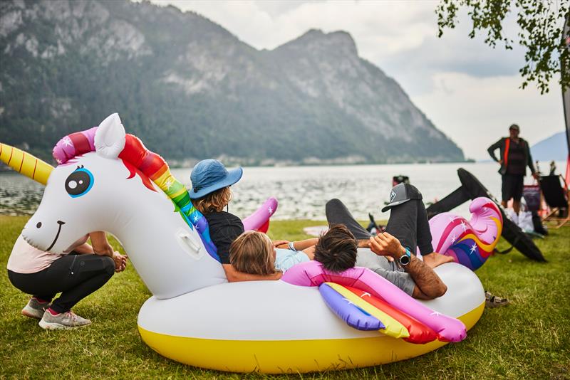 Unicorn communion - 2022 KiteFoil World Series Traunsee, day 1 - photo © IKA Media / Robert Hajduk