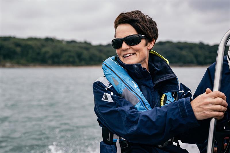 Dame Ellen MacArthur onboard her charity's flagship boat Solent Hero - photo © Paul Wyeth