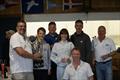 Club Commodore Scott McColm presents the “Prince of Wales” Trophy to the four winning helms and crews, winning not only each of their fleets but every race in the series in their fleets at Kippford Week © Finlay Train