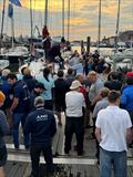 Pontoon Party during the JOG Cowes - Poole - Cowes race, sponsored by Stoneways Marine © JOG