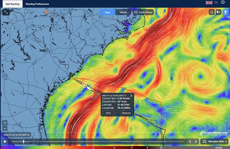 Weather Routing in to the Gulf Stream - photo © Predictwind.com