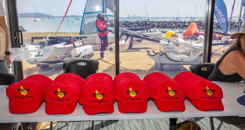 The much valued Mount Gay caps ready for distribution - 2024 Ocean Dynamics and Mount Gay Airlie Beach Race Week - photo © Vampp Photography