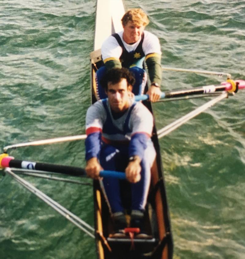 Rob Scott and David Weightman, 1996 Olympic Silver Medallists Men's Pair. Seen here at our altitude training camp at St Moritz, Switzerland. Coached by Harald Jährling - photo © Mick Miller