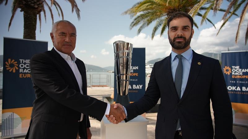 Phil Lawrence, Race Director, The Ocean Race (L) and the Minister of Maritime Affairs for Montenegro, Filip Radulovic (R) at the announcement ceremony confirming The Ocean Race Europe 2025 will finish in Montenegro - photo © Jorrit Groth / The Ocean Race