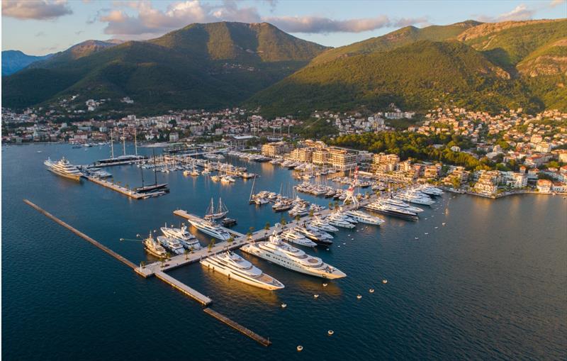 Panorama view of the harbour in Montenegro photo copyright Omega Team taken at 