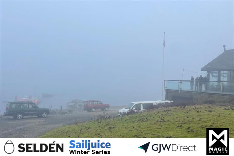 Fog stops play at the Magic Marine Yorkshire Dales Brass Monkey photo copyright Tim Olin / www.olinphoto.co.uk taken at Yorkshire Dales Sailing Club