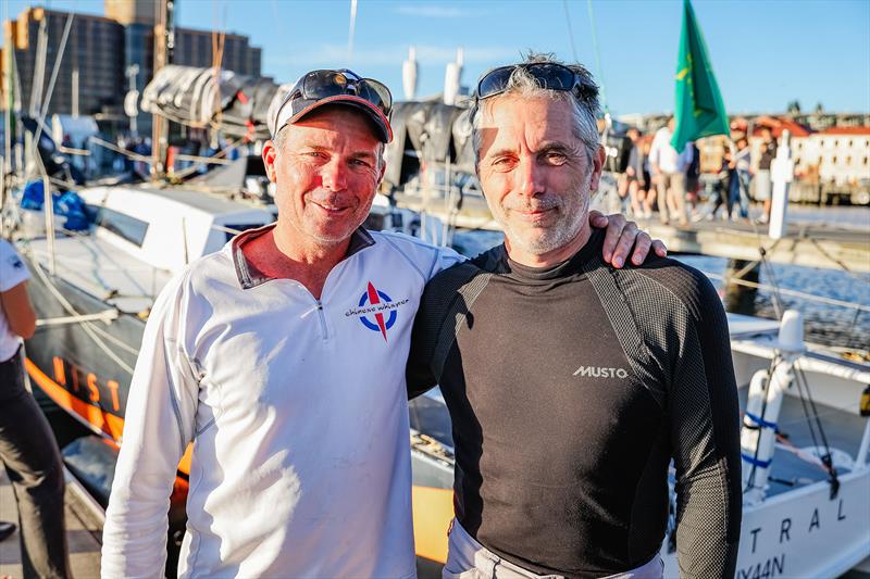 Rupert Henry and his French co-skipper, Corentin Douguet, photo copyright Salty Dingo taken at Royal Yacht Club of Tasmania