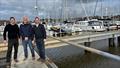 (L-R) Parker Adams Director Jonathan Parker, Andrew Baird and Director Andrew Adams at Buckler's Hard Yacht Harbour © Buckler's Hard Yacht Harbour