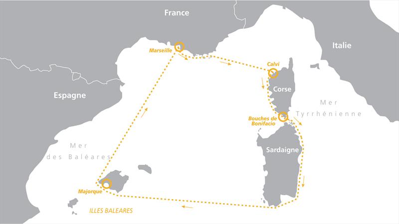 CIC Med Channel Race 2025 route - photo © Sirius Events