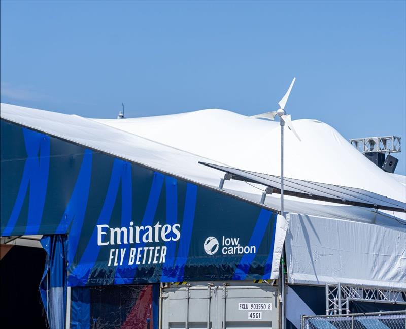 Emirates GBR's portable renewable energy installation, created in partnership with Low Carbon - photo © Emirates GBR SailGP Team