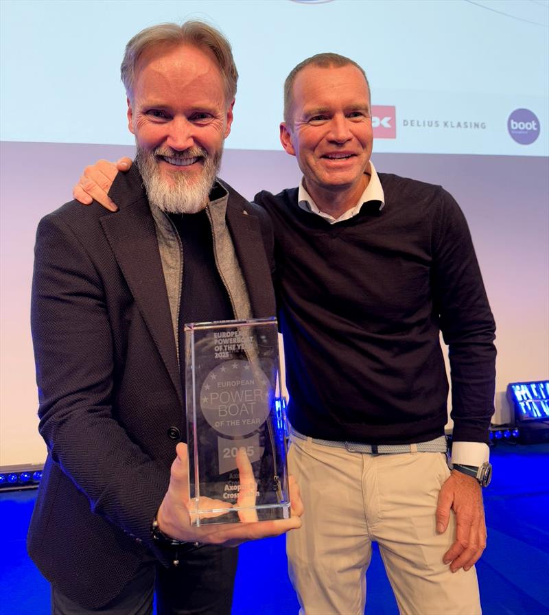 Jan-Erik Viitala, Axopar's Founding Partner, receives European Powerboat of the Year Award photo copyright Axopar Boats taken at 