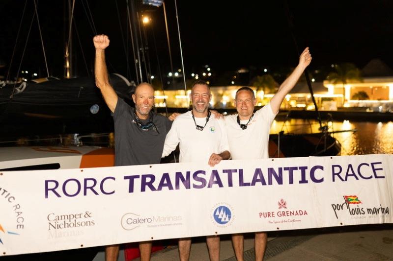 Tquila crew: David Vela, James McHugh and Alister Richardson photo copyright Arthur Daniel / RORC taken at Royal Ocean Racing Club