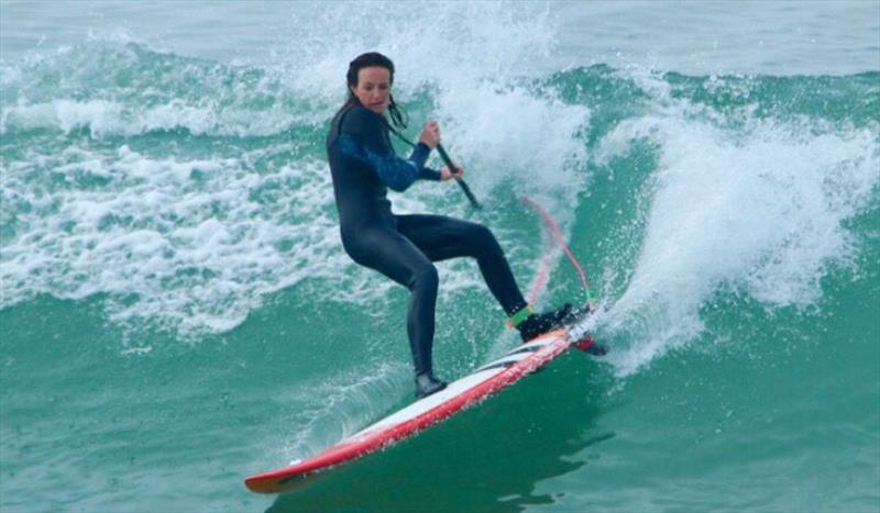 Holly Bassett rides the waves photo copyright RYA taken at RYA Dinghy Show