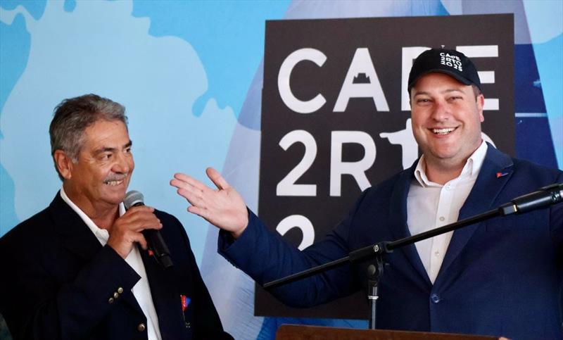 Race Director Vitor Medina and Cape Town Mayor Geordin Hill-Lewis at the Cape2Rio Race launch photo copyright Royal Cape Yacht Club taken at Royal Cape Yacht Club