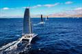 1th RORC Transatlantic Race: The MOCRA fleet after the start - Clarin Mustad's Alibi 54 Dakota (SUI) © Sailing Energy/Calero Marinas