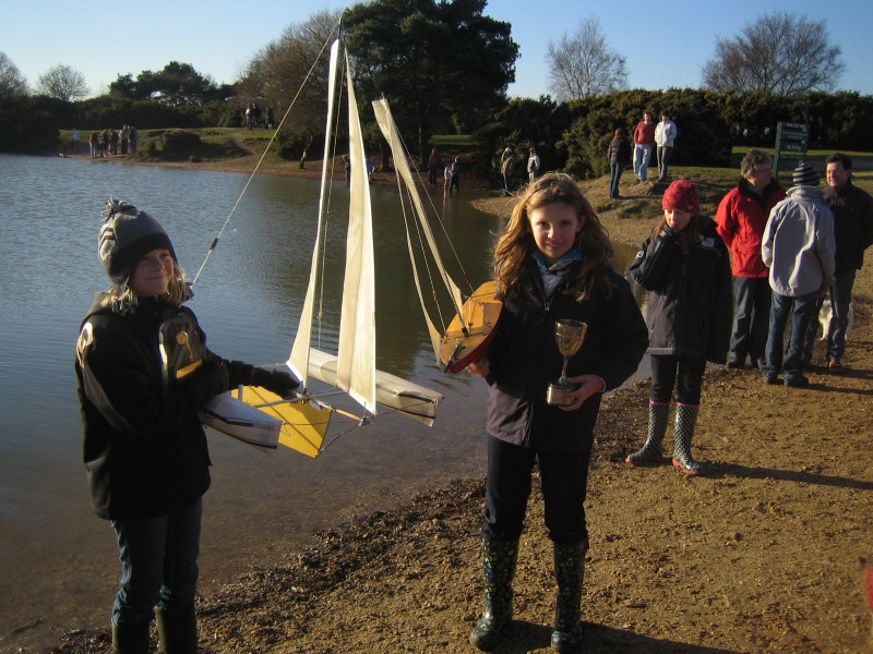 Model yacht racing near Lymington in the Boxing Day Setley Cup photo copyright Michael Derrick taken at  and featuring the Model Yachting class